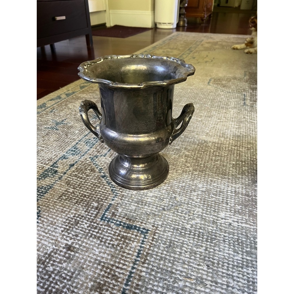 Vintage Silver Plate Champagne Ice Bucket Wine Cooler Victorian Style Urn Large